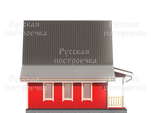 Каркасный дом 10х6 с мансардой и гаражом, Проект КД-128 - цены, фото, комплектации - вид 6