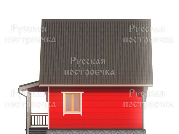 Каркасный дом 10х6 с мансардой и гаражом, Проект КД-128 - цены, фото, комплектации - вид 8