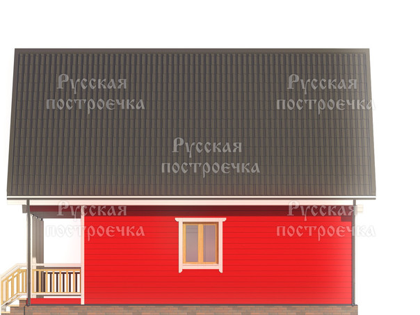 Каркасный дом 9х6 с мансардой, балконом и террасой, Проект КД-80, цены на строительство, комплектации - вид 6