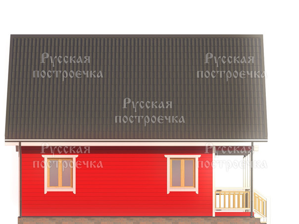 Каркасный дом 9х6 с мансардой, балконом и террасой, Проект КД-80, цены на строительство, комплектации - вид 8