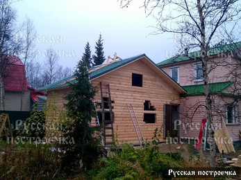 Строительство бани из бруса 7х4 в Кольском районе Мурманской области - фото 4