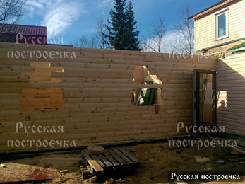 Строительство бани из бруса 7х4 в Кольском районе Мурманской области - фото 16
