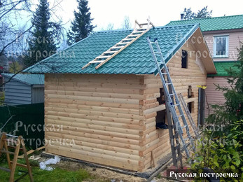 Строительство бани из бруса 7х4 в Кольском районе Мурманской области - фото 18