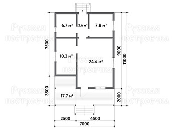 Каркасный дом 11,0х7,0 - фото 18