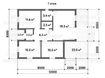 Каркасный дом 12,0х8,5 - фото 14